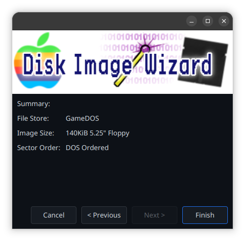 create image wizard summary