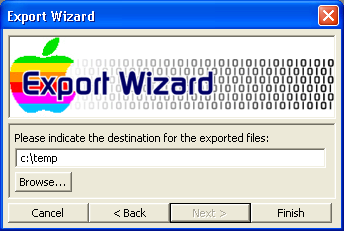 File Export Destination Directory
